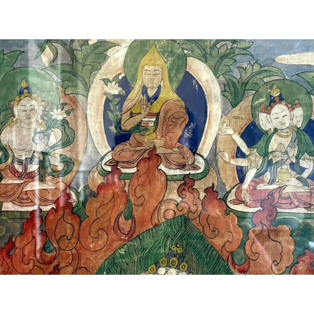 Asian Framed Antique Tibetan Thangka of Yamantaka with Consort For Sale - Image 3 of 13