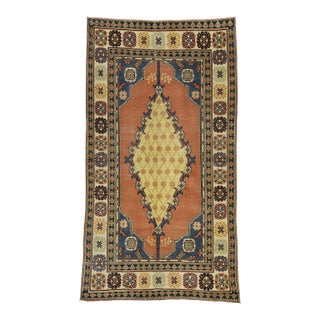 Vintage Turkish Oushak Rug - 03'06 X 06'05 For Sale