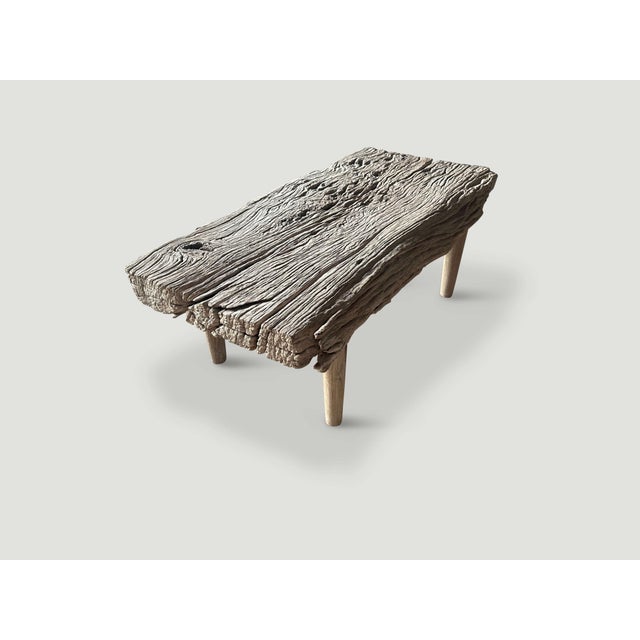 Wood Andrianna Shamaris St. Barts Teak Wood Coffee Table or Bench For Sale - Image 7 of 18