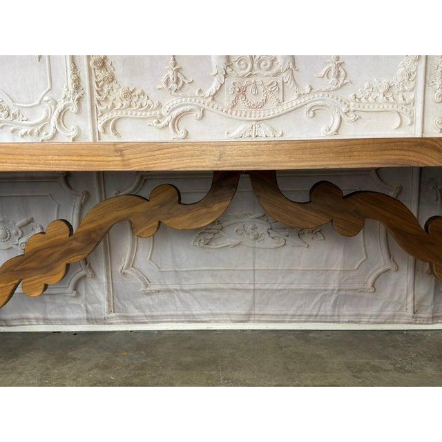 Monumental Spanish Baroque Walnut Trestle Dining Table by Miamar Home For Sale - Image 10 of 18