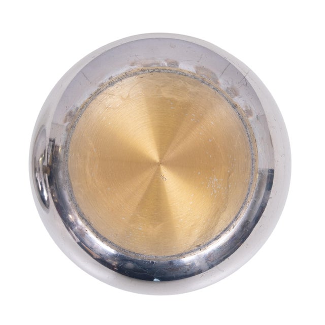 Silver Aluminum Apple Ice Bucket, Italy, 1970s For Sale - Image 8 of 9
