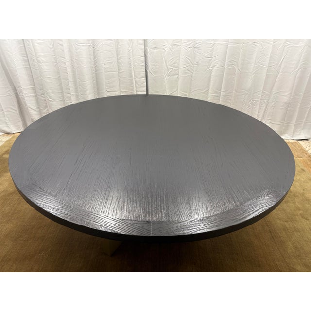 Arhaus Sculptural Pedestal Round Dining Table — 72" For Sale - Image 9 of 18
