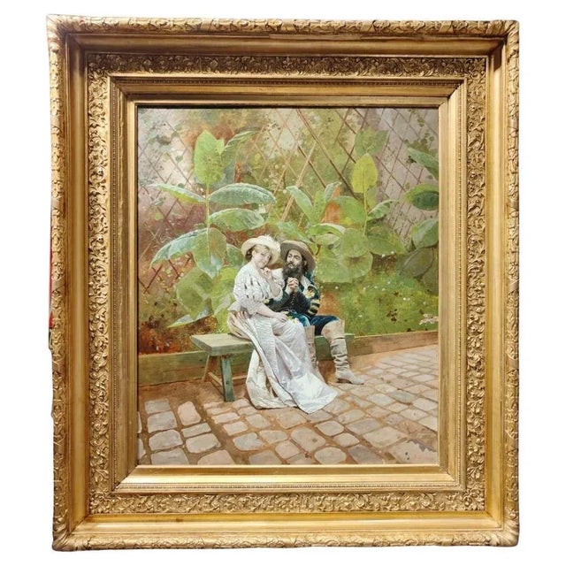 Giovanni Battista Filosa, Figures, 19th Century, Oil on Canvas For Sale - Image 13 of 13
