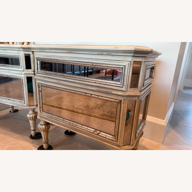 Gold 1990s Dresden Mirrored Side Table and Nightstand, A Pair For Sale - Image 8 of 9