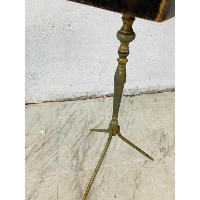 Mid-Century Modern Aldo Tura Goatskin and Bronze Standing Ashtray For Sale - Image 3 of 8