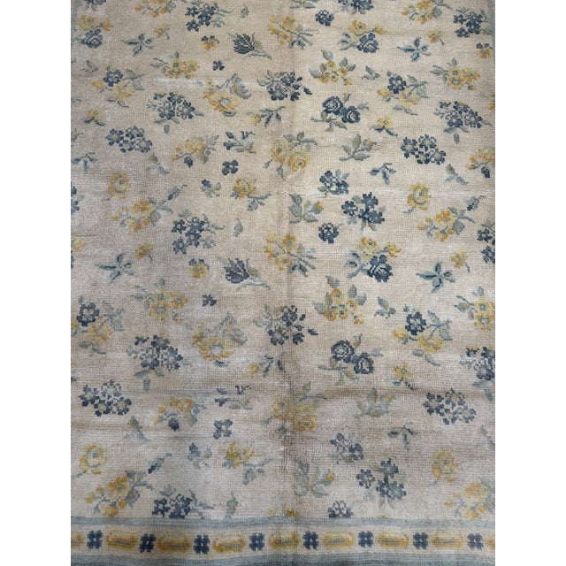 American 1920s Portuguese Rug With Allover Floral Design For Sale - Image 3 of 6