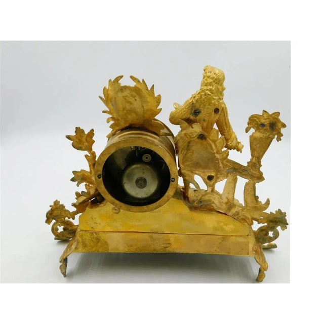 Metal Early 19th Century Pasargad French Decorative Mantle Clock For Sale - Image 7 of 8