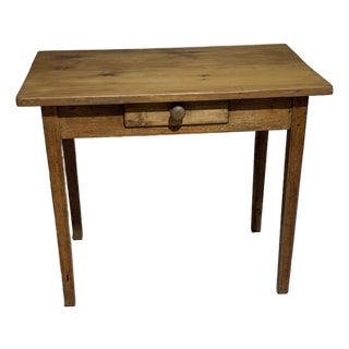 Antique Pine Table / Desk With Single Drawer From England For Sale