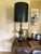 Curated Pair of Monumental Vintage Stiffel Neoclassical Brass Table Lamps With Custom Black Shades For Sale - Image 9 of 11
