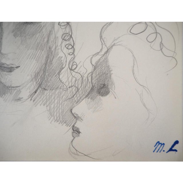 Marie LAURENCIN Lovers Original pencil drawing Signed with the artist's stamp On paper 13.5 x 14.5 cm Very good state This...