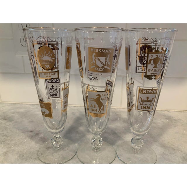 Mid 20th Century Vintage Libbey Tavern Fluted/Pilsner Glasses For Sale - Image 5 of 7
