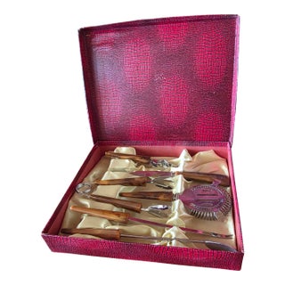 Butterscotch Bakelite Bar Set For Sale