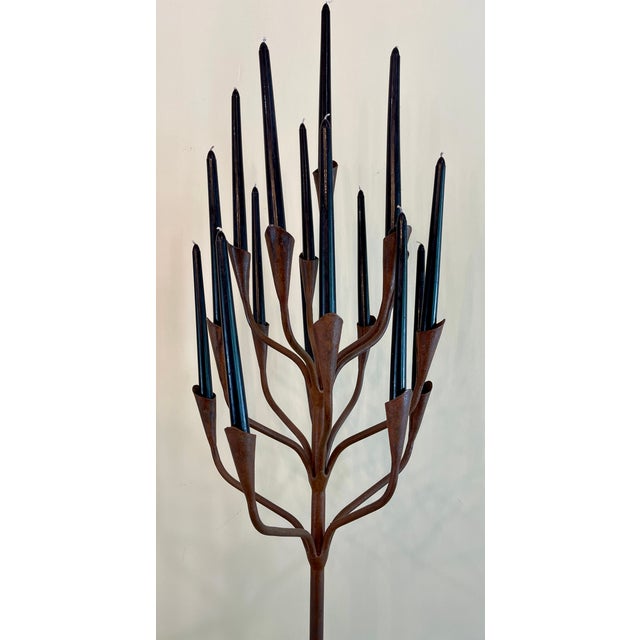Monumental Brutalist Floor Chandelier Style of Litsios For Sale - Image 9 of 10