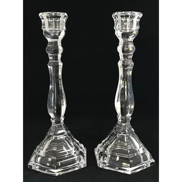 Tiffany Hampton Crystal Candlesticks a Pair Chairish