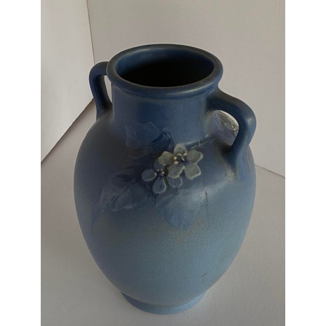 Antique Arts & Crafts Hand-Painted Art Pottery Vase by Weller Pottery For Sale In Los Angeles - Image 6 of 8