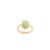 Metal Estate 1.69 Ct Emerald & Diamond Halo 14k Yellow Gold Cocktail Ring Size 7 For Sale - Image 7 of 14