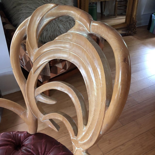 1980s Faux Bois Wooden Leaf Chair For Sale - Image 4 of 8