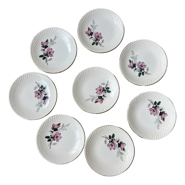 Vintage Bohemian Porcelain Plates from Gien, 1950s, Set of 8 For Sale