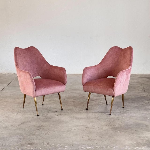 1950s Armchairs attributed to Federico Munari for Isa Bergamo, Italy, 1950s, Set of 2 For Sale - Image 5 of 18