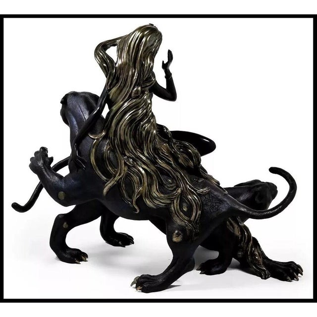 The artwork here, You are viewing an Authentic Jiang Tie Feng Bronze Sculpture titled, "Mountain Ghost" that is one of his...