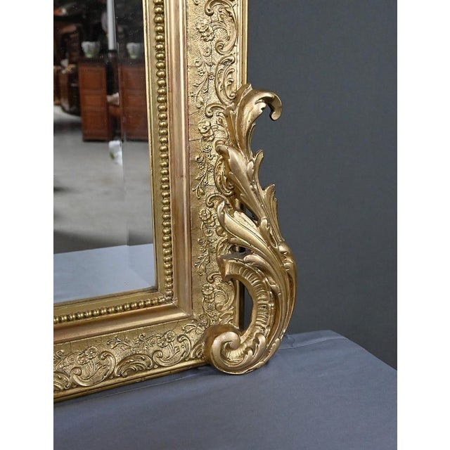 Beveled Mirror with Pediment, Louis Xv Style Second Half of the 19th Century For Sale - Image 9 of 12