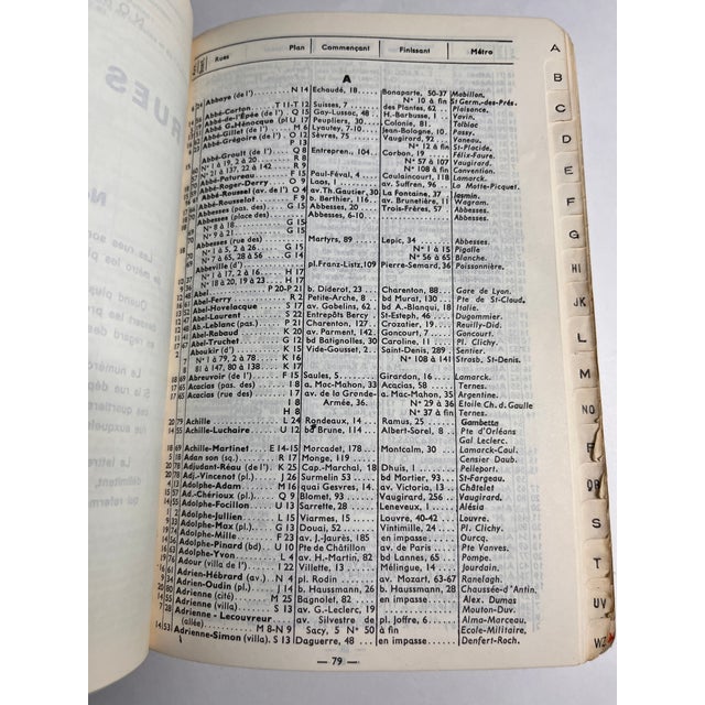 1962 Paris Street Maps Guide Book For Sale In New York - Image 6 of 14