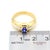 Mid 20th Century 18k (750) Yellow Gold Natural Blue Sapphire and Natural Diamond Ring, Size 6.5 For Sale - Image 10 of 10