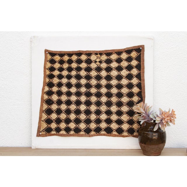 Textile Labyrinth African Kuba Cloth Panel For Sale - Image 7 of 7