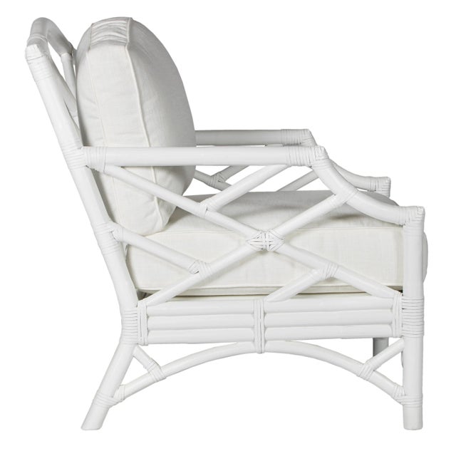 David Francis Chippendale Lounge Chair, White For Sale - Image 4 of 10