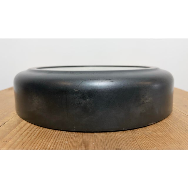 Black Vintage Industrial Factory Wall Clock from Siemens, 1930s For Sale - Image 8 of 17