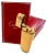 Vintage Lighter in Gold Plating with Trinity Circlet & Travel Case from Cartier, 1983, Set of 2 For Sale