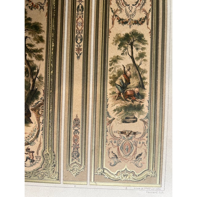 Late 19th Century 19th Century French Chromolithograph – Rococo Decorative Panel Design For Sale - Image 5 of 8