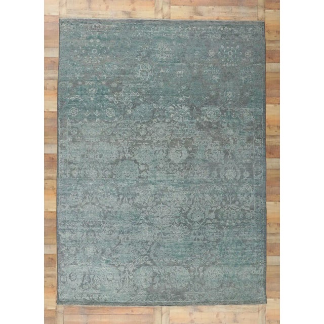 Vintage Style High-Low Textured Rug, 08'08 X 11'11 For Sale In Dallas - Image 6 of 7
