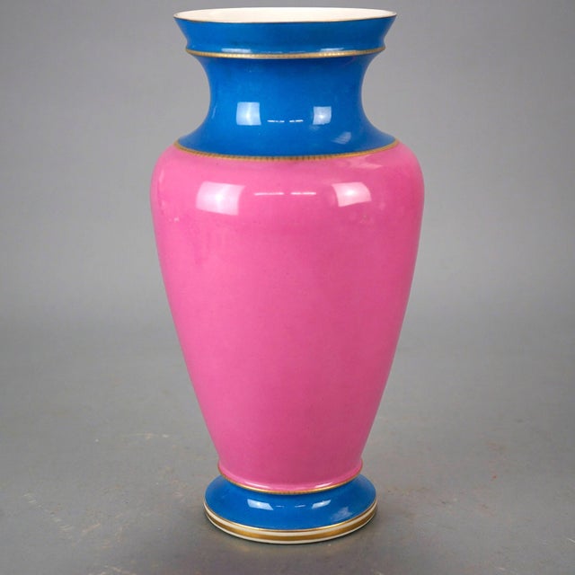 Ceramic Antique French Old Paris Porcelain Genre Portrait Vase with Children 19th Century For Sale - Image 7 of 11