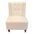 Late 20th Century White Armless Accent Chair For Sale