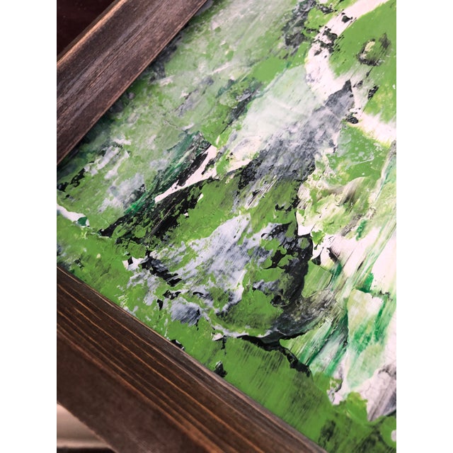 Wood Contemporary Original Framed Painting “Edge of Meadow” by Cassandra Auker For Sale - Image 7 of 8