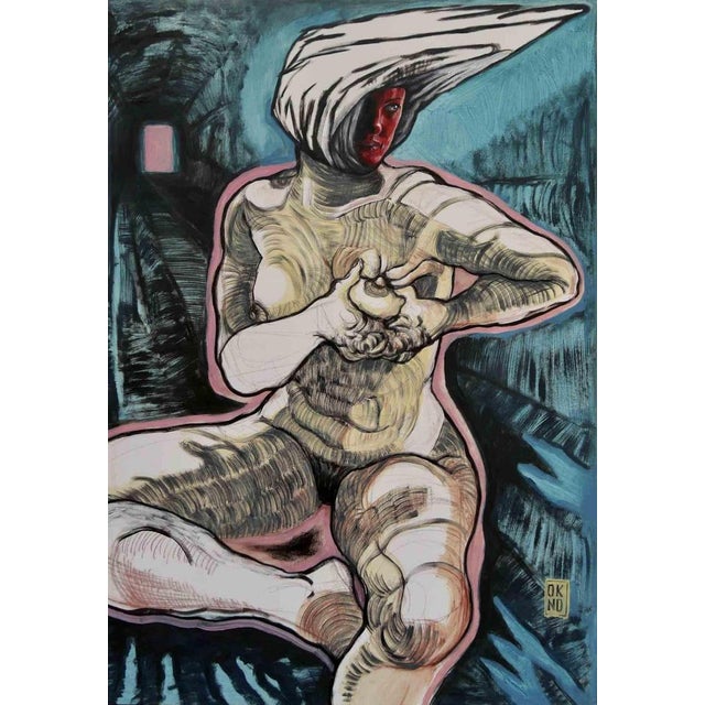 Early 21st Century Valeriya Shebelnichenko, Portale aperto nell'amplesso\., Acrylic on Canvas, 2022 For Sale - Image 5 of 5