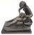 Vintage American Mid-Century Modern Bronze Sculpture Girl Playing Guitar by Weiner For Sale - Image 11 of 18