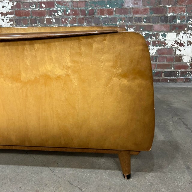 Mid Century Modern King Size German Bed Frame For Sale - Image 4 of 12