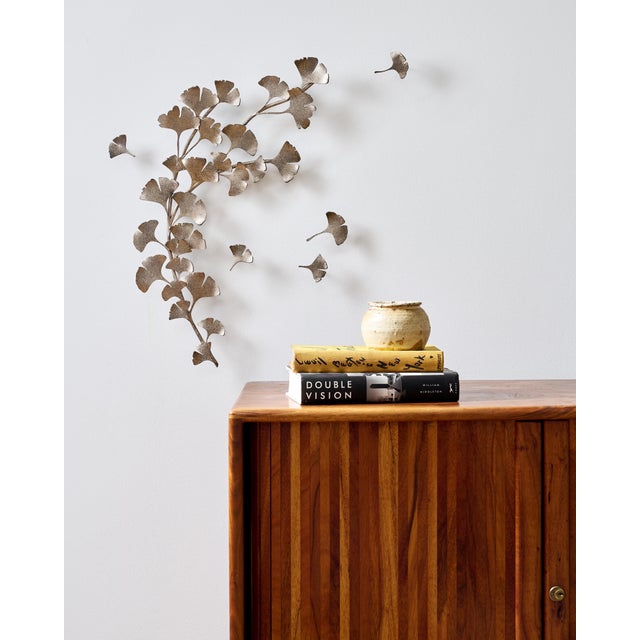 Aged Gold Ginkgo Wall Sculpture For Sale - Image 11 of 12