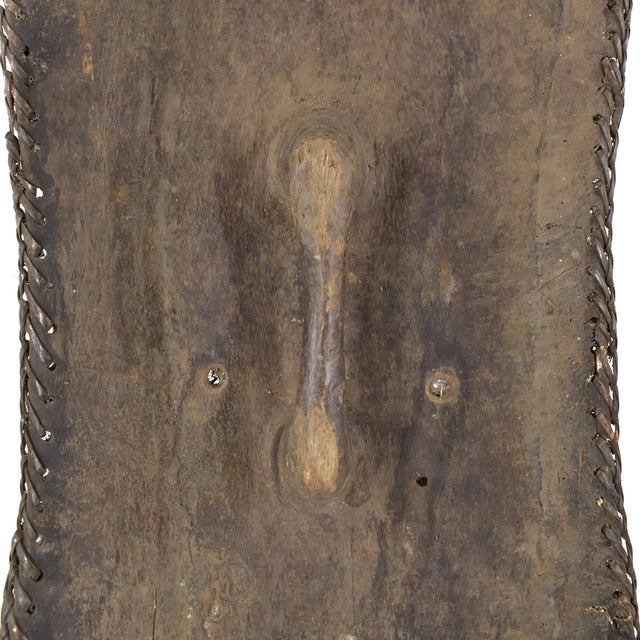 Wood Early 20th Century Songye Shield with Kifwebe Mask Icon For Sale - Image 7 of 7