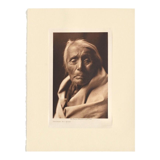 Edward S. Curtis "Skuthun - Klickitat" Original Vintage Photogravure on Gampi Tissue, 1910, Cardozo Collection For Sale