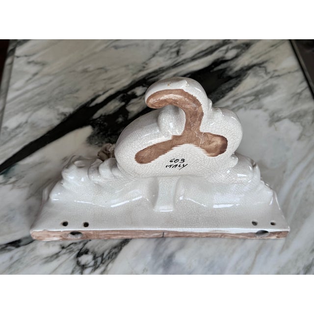 Ceramic Made in Italy Mid-Century Boroque Wall Sconce For Sale - Image 7 of 16