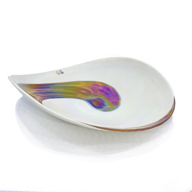 Brown Designer Plate in Handcrafted Murano Glass from YourMurano For Sale - Image 8 of 8