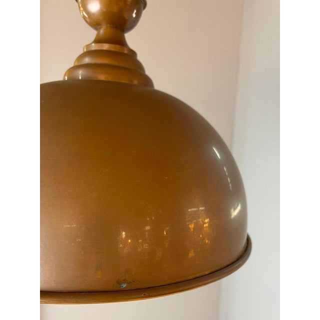 Copper Hanging Lamp with Chain For Sale - Image 9 of 11