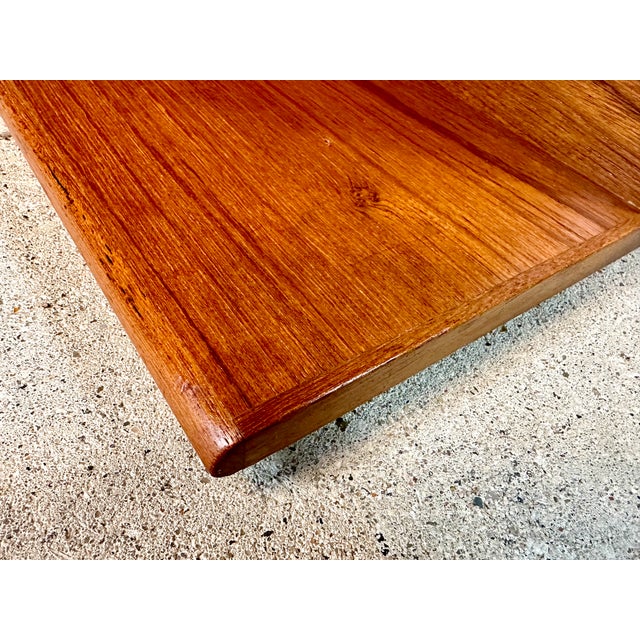 Long Minimalist Teakwood Wall Shelf, 1960s For Sale - Image 6 of 18