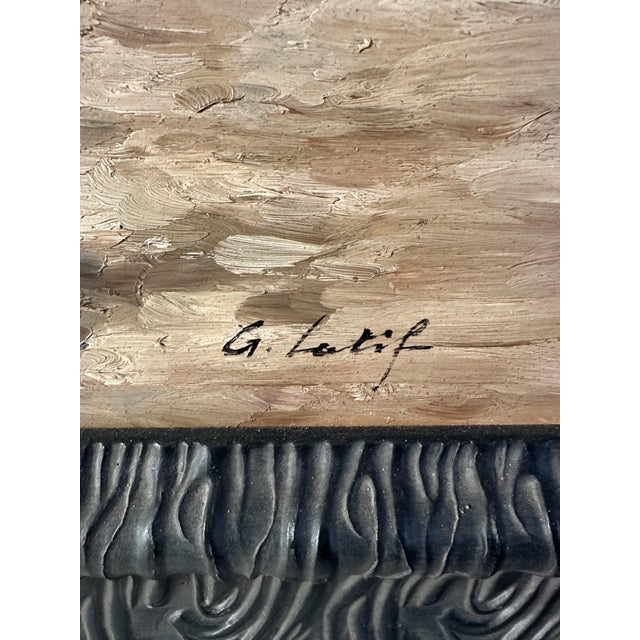 1970s Goran Latif, The Water Seller, 1970s, Oil on Canvas For Sale - Image 5 of 15