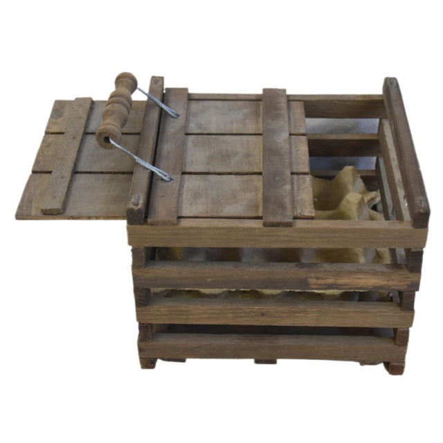 Early 20th Century Antique Slated Wood Egg Crates, Set of 2 For Sale - Image 5 of 8