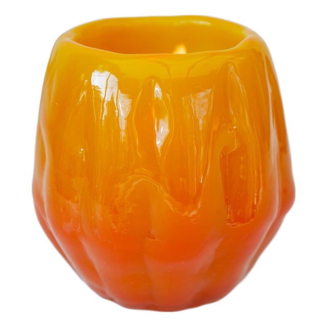 Mid-Century Modern Brutal Art Glass Candleholder by Göte Augustsson Ruda Glasbruk, 1970s For Sale - Image 16 of 16