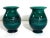 French Pair of Green Marius Giuge Vallauris Vases For Sale - Image 3 of 9